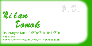 milan domok business card